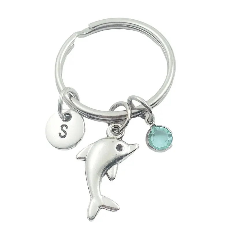 Dolphin Animal Initial Letter Monogram Birthstone Keychains Keyring Creative Fashion Jewelry Women Gifts Accessories Pendant
Dolphin Animal Initial Letter Monogram Birthstone Keychains Keyring Creative Fashion Jewelry Women Gifts Accessories Pendant