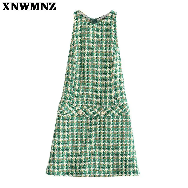 XNWMNZ женское 2021 модное платье с рисунком «гусиные лапки», винтажное плетеное платье без рукавов с круглым вырезом, женские платья
XNWMNZ женское 2021 модное платье с рисунком «гусиные лапки», винтажное плетеное платье без рукавов с круглым вырезом, женские платья