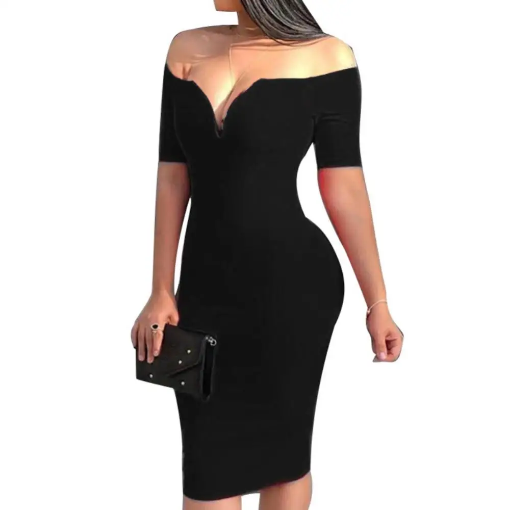 50% Dropshipping!!Club Solid Color Women Sexy Off Shoulder V Neck Short Sleeve Bodycon Midi Dress
50% Dropshipping!!Club Solid Color Women Sexy Off Shoulder V Neck Short Sleeve Bodycon Midi Dress