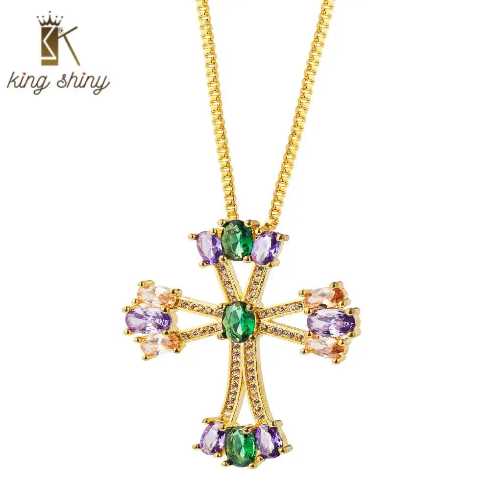 2020 CZ Fashion Colorful Crtsyal Cross Pendant Necklace for Woman Luxury Rainbow Zirconia Pandora Choker Necklace Gift for Lover
2020 CZ Fashion Colorful Crtsyal Cross Pendant Necklace for Woman Luxury Rainbow Zirconia Pandora Choker Necklace Gift for Lover