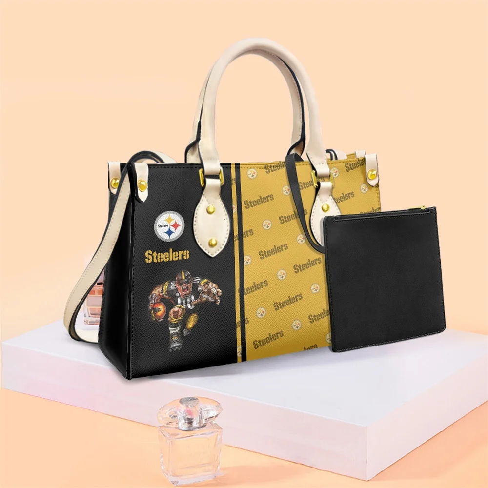 National Football League Pittsburgh Steelers With Internal Black Small Purse Women Leather Large PU Leather Bucket Purses Bag 
National Football League Pittsburgh Steelers With Internal Black Small Purse Women Leather Large PU Leather Bucket Purses Bag