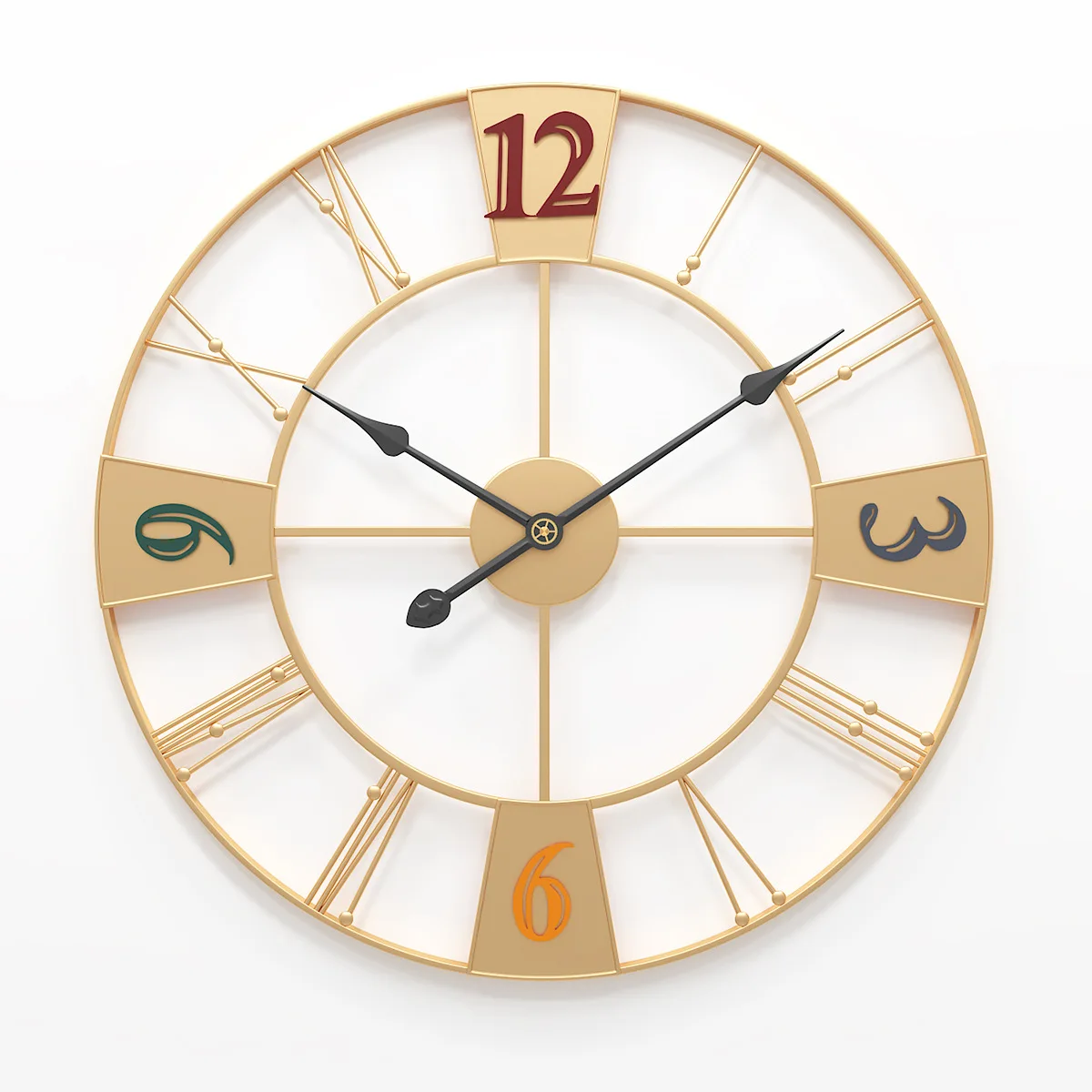Hot sale retro wrought iron clock living room decoration wall clock modern minimalist style
Hot sale retro wrought iron clock living room decoration wall clock modern minimalist style