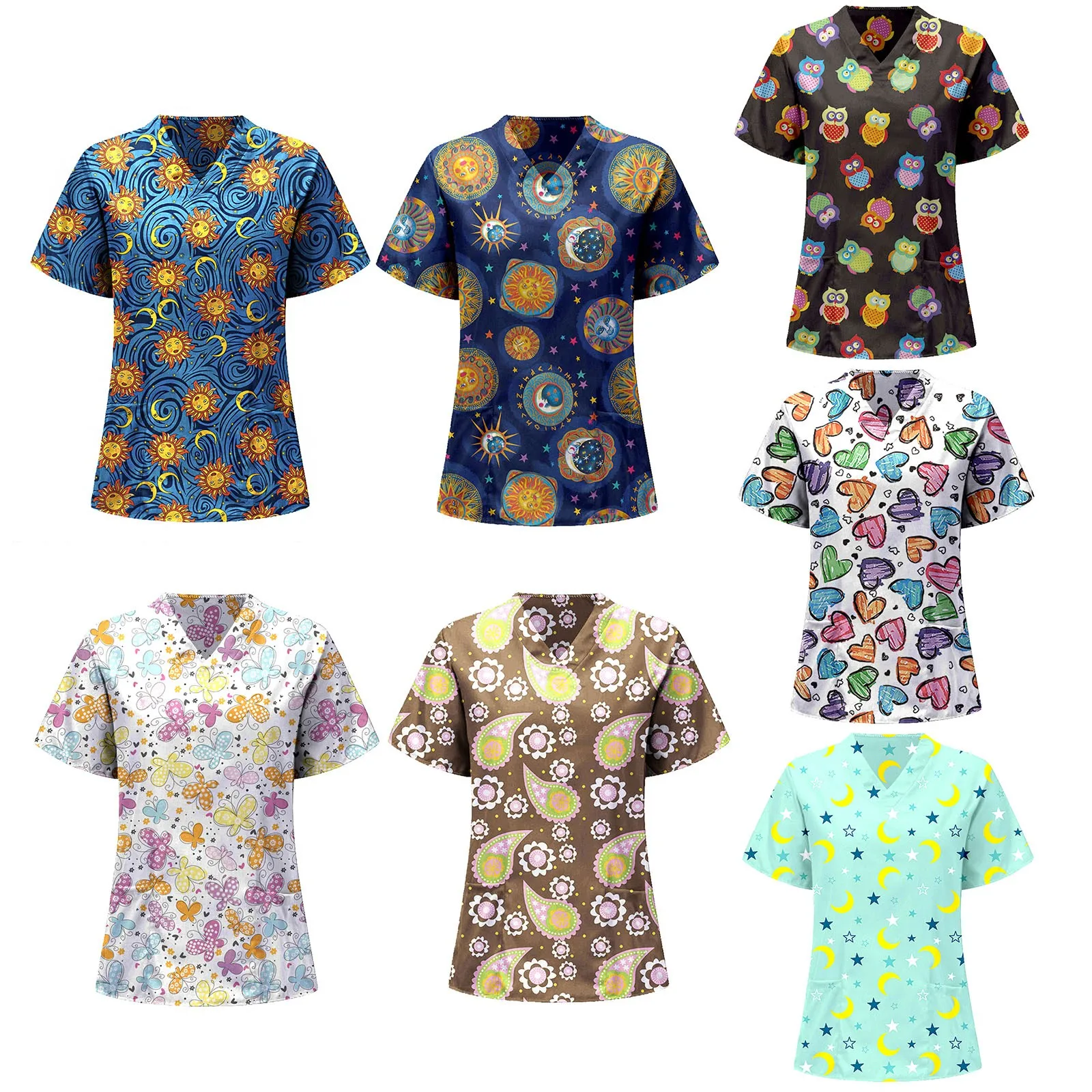 Women nursing top Short Sleeve V-neck Tops Nursing Working Uniform T-shirts Tops Nursing Accessories uniforme enfermera mujer
Women nursing top Short Sleeve V-neck Tops Nursing Working Uniform T-shirts Tops Nursing Accessories uniforme enfermera mujer