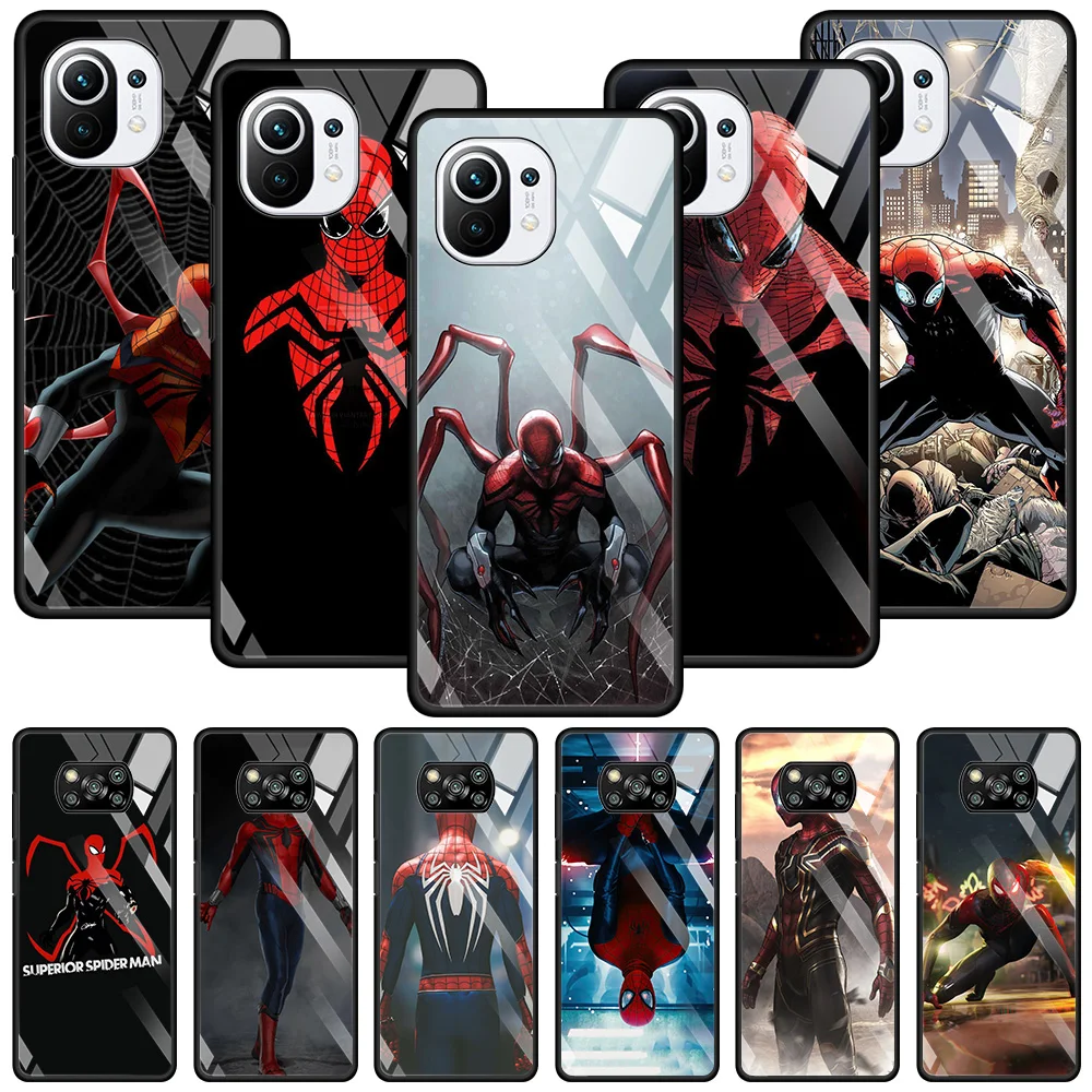 Glass Case For Xiaomi Poco X3 NFC X3 M2 Pro X2 F3 for mi note 10Lite 10Pro 11 10 10T Lite 9T 11 Ultra Fundas Superior Spider-Man
Glass Case For Xiaomi Poco X3 NFC X3 M2 Pro X2 F3 for mi note 10Lite 10Pro 11 10 10T Lite 9T 11 Ultra Fundas Superior Spider-Man