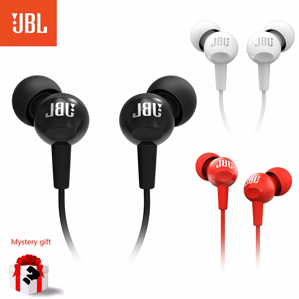 Оригинальные Проводные стереонаушники JBL C100Si 3 5 мм музыкальная Спортивная