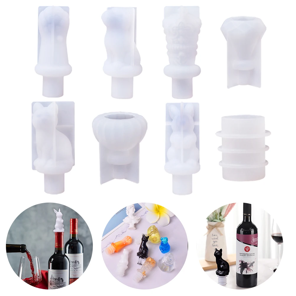 DIY Crystal Epoxy Wine Bottle Stopper Mold Creative Crown Cat Kitten Claw Rabbit Diamond Shaped Bottle Stoppers Silicone Molds
DIY Crystal Epoxy Wine Bottle Stopper Mold Creative Crown Cat Kitten Claw Rabbit Diamond Shaped Bottle Stoppers Silicone Molds