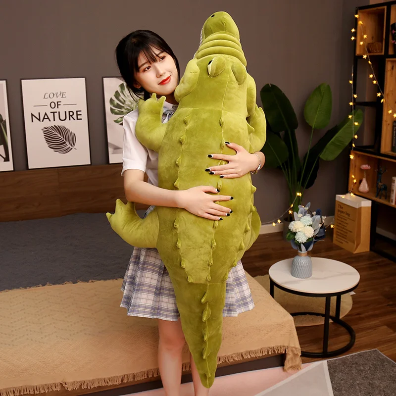 

Giant Stuffed Animal Real Life Alligator Plush Toy Simulation Crocodile Dolls Kawaii Ceative Nap Pillow for Children Xmas Gifts