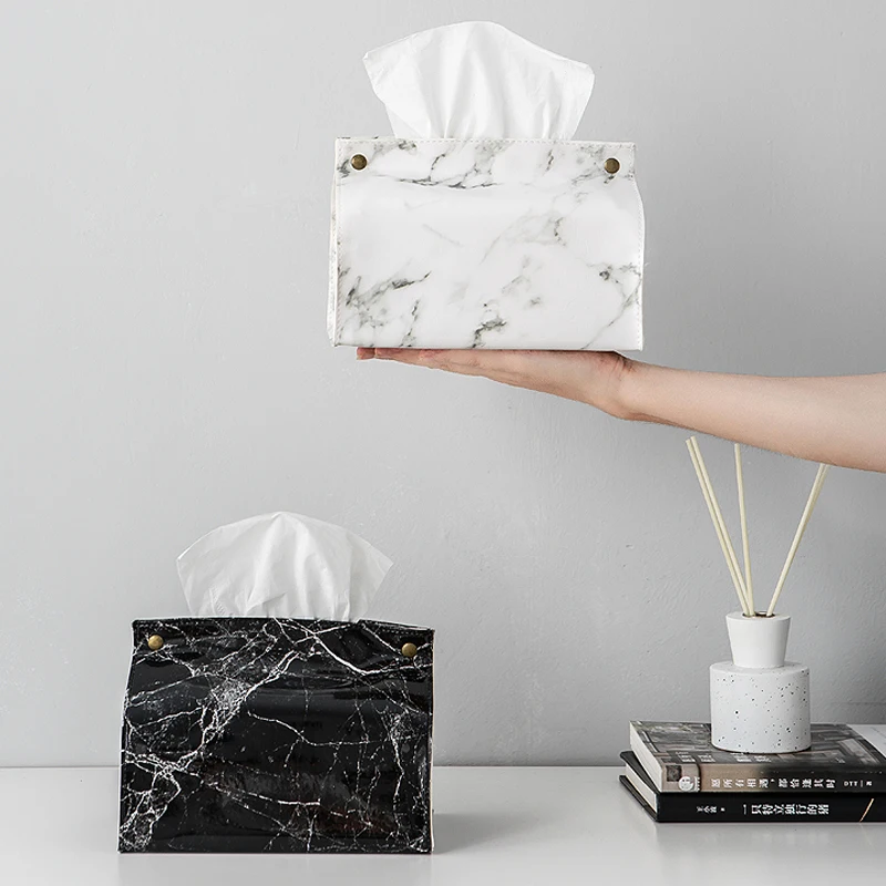 PU Leather Marble Pattern Chic Tissue Case Box Home Car Towel Napkin Papers Bag Container Holder Decoration Organizer Baskets
PU Leather Marble Pattern Chic Tissue Case Box Home Car Towel Napkin Papers Bag Container Holder Decoration Organizer Baskets