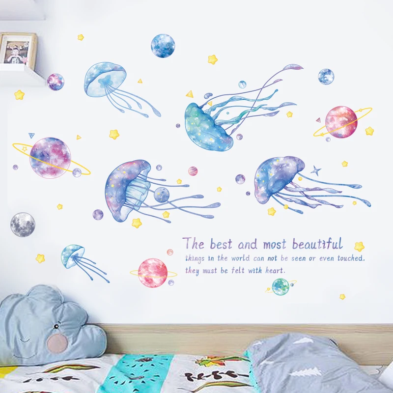 Multicolor Starry Sky Jellyfish Wall Stickers for Kids room Bedroom Nursery Wall Decor Bathroom Waterproof Wall Decal Home Decor
Multicolor Starry Sky Jellyfish Wall Stickers for Kids room Bedroom Nursery Wall Decor Bathroom Waterproof Wall Decal Home Decor