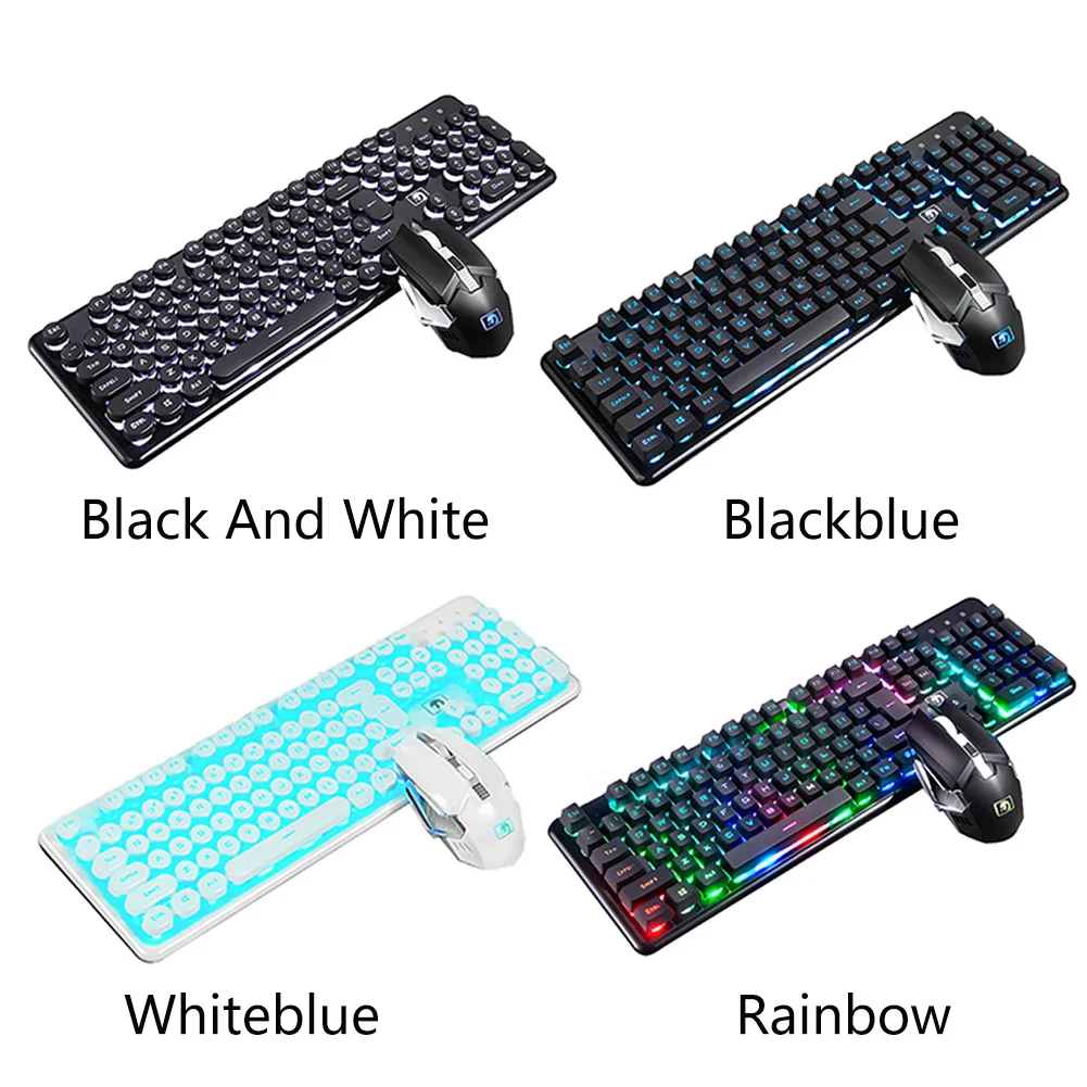 SeenDa Backlit Gaming Keyboard and Mouse Set Rechargeable Wireless Mechanical Keyboard for Gamer 2.4G Keyboard and Mouse Comb
SeenDa Backlit Gaming Keyboard and Mouse Set Rechargeable Wireless Mechanical Keyboard for Gamer 2.4G Keyboard and Mouse Comb