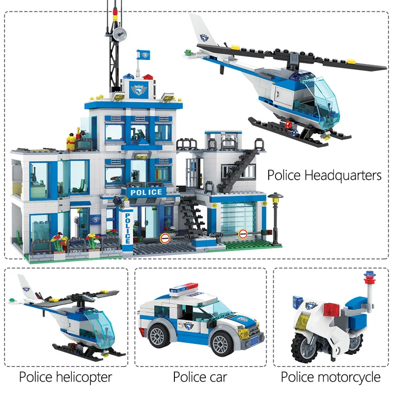 SWAT City Police Station Building Blocks Motorbike Car Helicopter Vehicle Figures Bricks Education Toys for Children
SWAT City Police Station Building Blocks Motorbike Car Helicopter Vehicle Figures Bricks Education Toys for Children