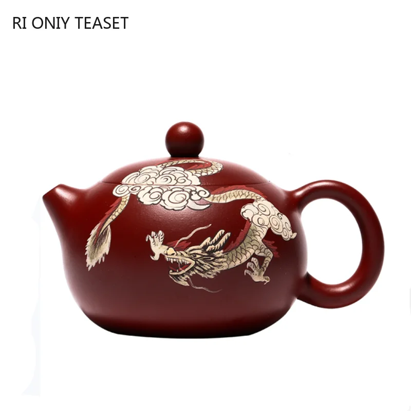 

220ml Raw Ore Dahongpao Xishi Tea Pot Chinese Yixing Purple Clay Teapots Household Zisha Filter Kettle Teaware Collection Gifts