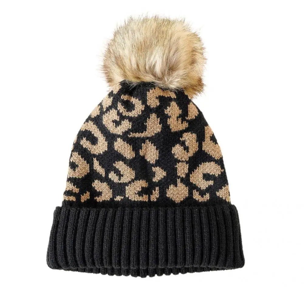 Autumn Winter Trendy Plush Ball Leopard Print Knitted Beanie Cap High Density Beanie Hat Thickened for Hiking
Autumn Winter Trendy Plush Ball Leopard Print Knitted Beanie Cap High Density Beanie Hat Thickened for Hiking