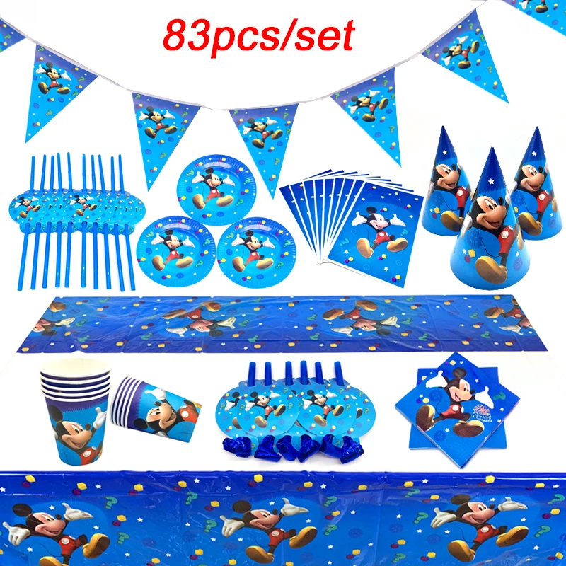 83Pcs Disney Theme Kid Birthday Party Decoration Party Event Supplies disposable paper Cup Plate Napkin supply Christmas gift
83Pcs Disney Theme Kid Birthday Party Decoration Party Event Supplies disposable paper Cup Plate Napkin supply Christmas gift