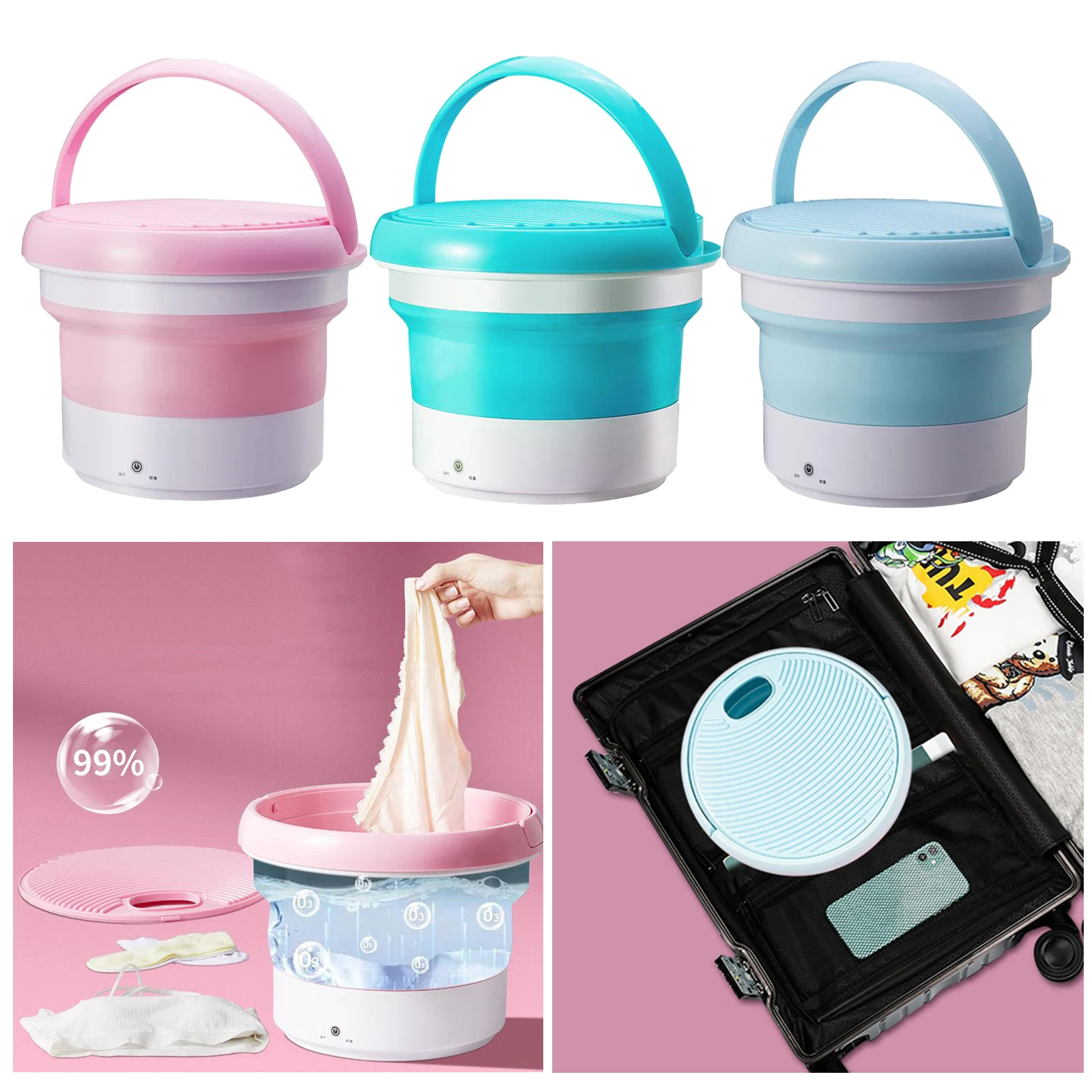 Portable Washing Machine Travel Underwear Automatic Washing Bucket for Baby Clothes
Portable Washing Machine Travel Underwear Automatic Washing Bucket for Baby Clothes