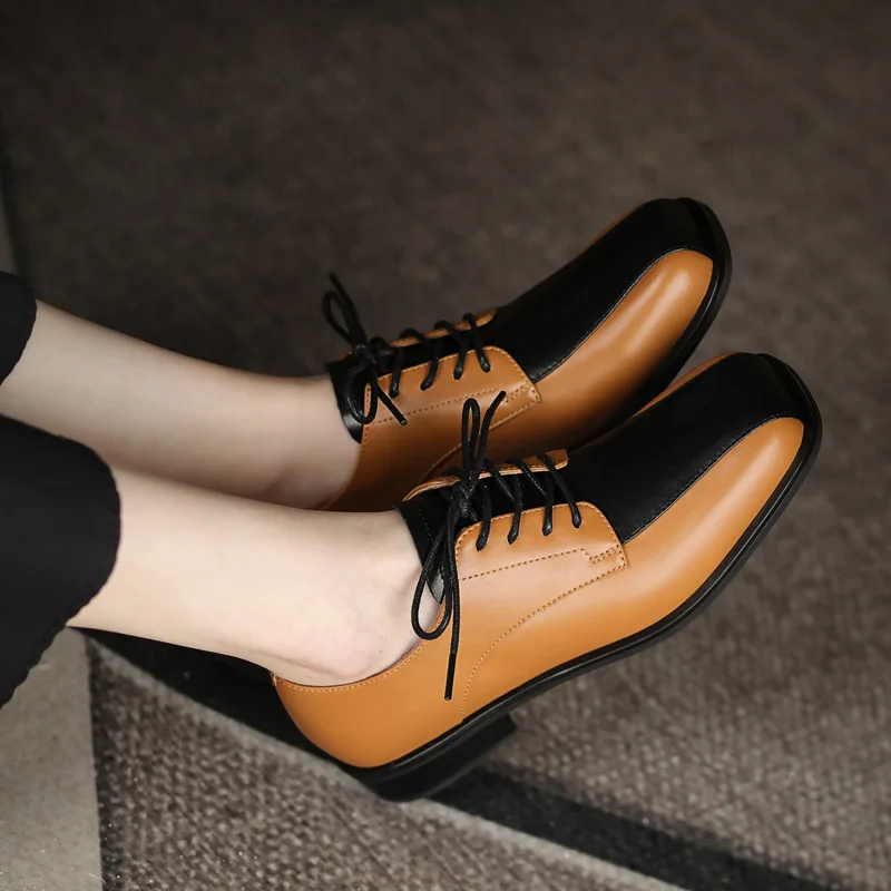 Genuine Leather Oxford Shoes For Women 2021 New Comfort Womens Flat Casual Shoes Spring Fall Color Matching Leather Shoes Women
Genuine Leather Oxford Shoes For Women 2021 New Comfort Womens Flat Casual Shoes Spring Fall Color Matching Leather Shoes Women