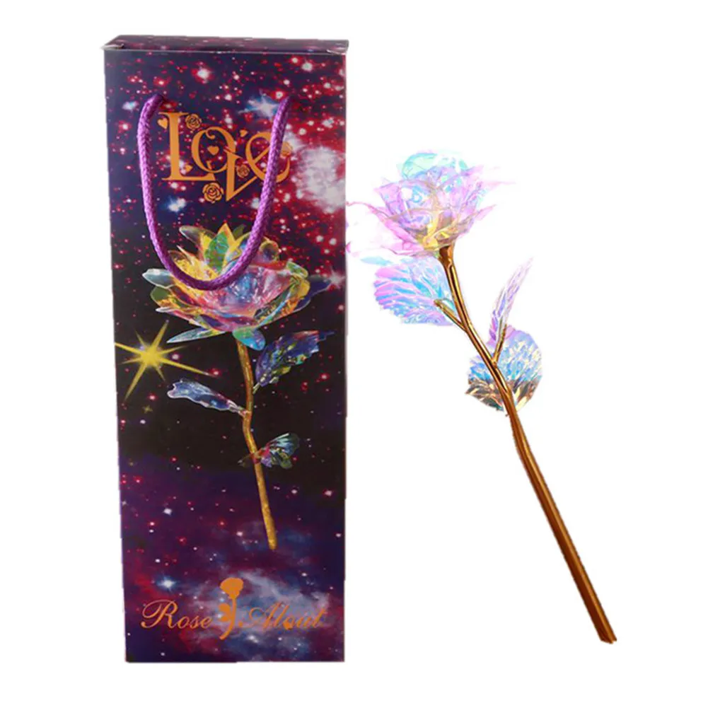 Folding Box 24K Color Gold Rose Flower Luminous Gold Leaf Flower Chinese Valentine's Day Creative Gift Small Gift 9.5*25.7 Cm
Folding Box 24K Color Gold Rose Flower Luminous Gold Leaf Flower Chinese Valentine's Day Creative Gift Small Gift 9.5*25.7 Cm