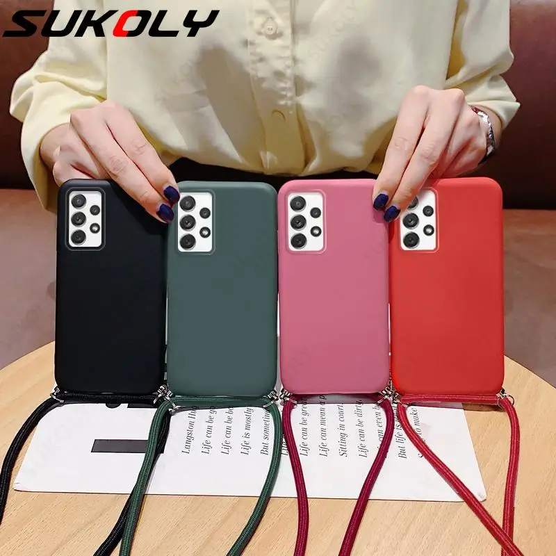 Luxury Crossbody Lanyard Phone Case For Samsung A52 A72 A32 A51 A71 A21S Note 20 Ultra 10 S10 S9 Plus Liquid Silicone Soft Cover
Luxury Crossbody Lanyard Phone Case For Samsung A52 A72 A32 A51 A71 A21S Note 20 Ultra 10 S10 S9 Plus Liquid Silicone Soft Cover