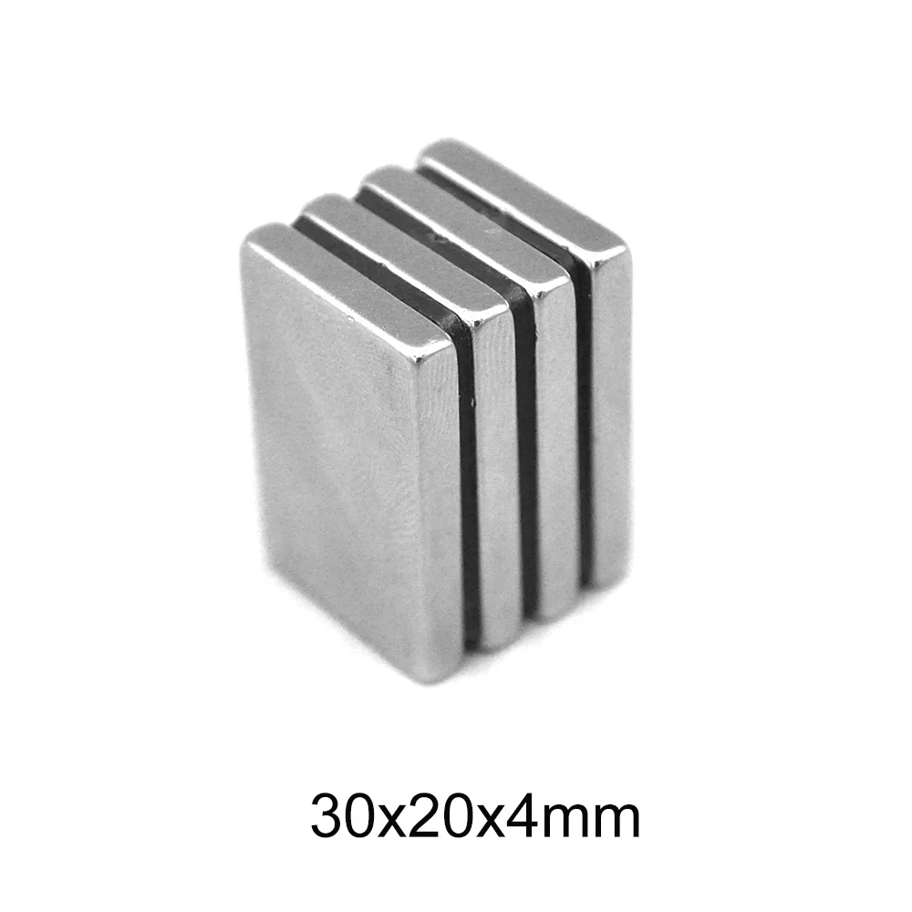 

2~30pcs 30x20x4 mm Rare Earth Magnets Thickness 4 Block Rectangular Pot Magnets 30x20x4mm Permanent Neodymium Magnet 30*20*4 mm