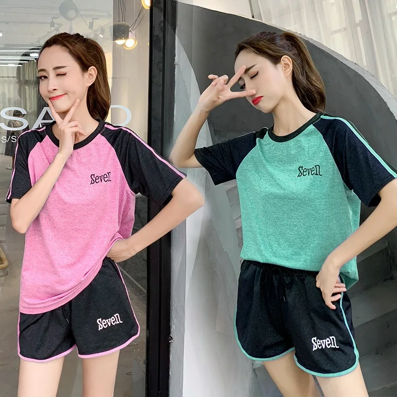 Summer Women's Sportsuit Outdoor Sports Yoga Suit Fitness Clothing Running Two Piece Quick Dry Suit Cycling Gym Sportwears
Summer Women's Sportsuit Outdoor Sports Yoga Suit Fitness Clothing Running Two Piece Quick Dry Suit Cycling Gym Sportwears