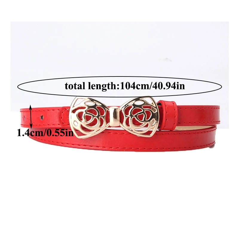 Bowknot Buckle PU Leather Waistband Fashion Decorative Belt Women Solid Color Sweet Skinny Thin Leather Waist Strap Belt
Bowknot Buckle PU Leather Waistband Fashion Decorative Belt Women Solid Color Sweet Skinny Thin Leather Waist Strap Belt