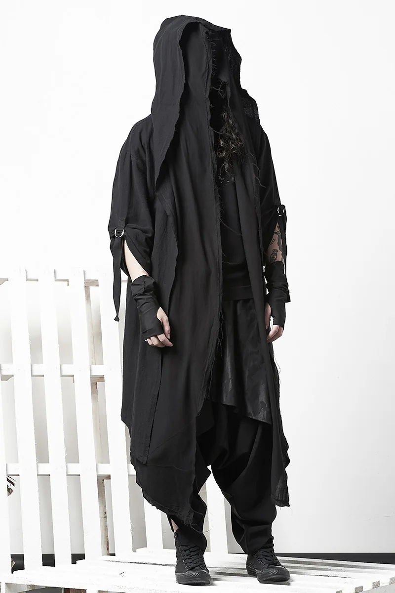 Темная накидка пальто индивидуальная для ночного клуба Мужская модная