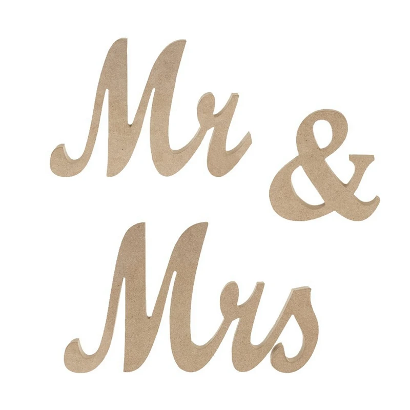 

3 шт., деревянные Свадебные знаки «Мистер и миссис»