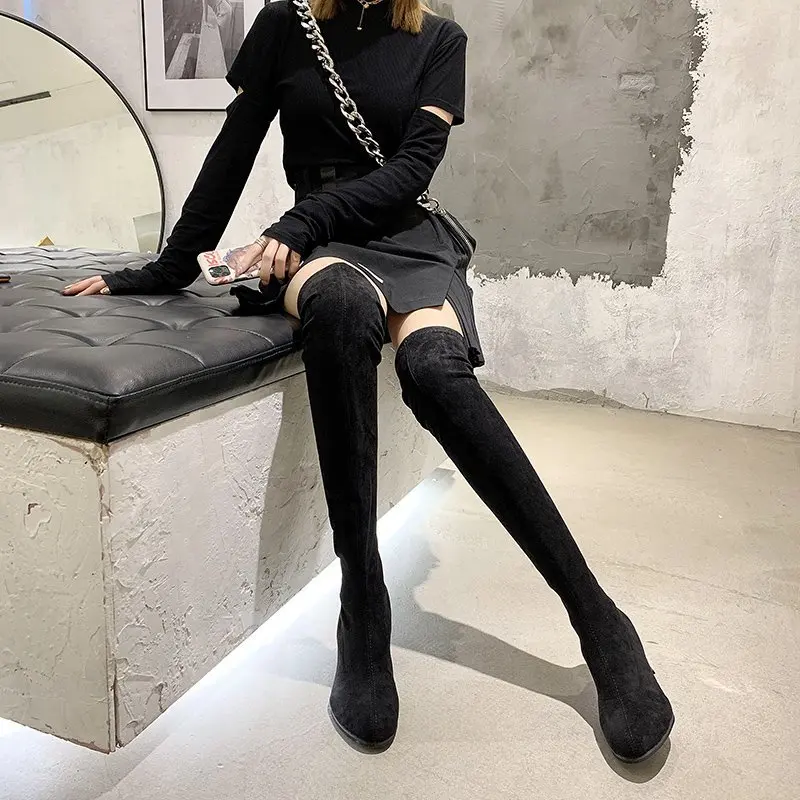 Autumn Warm Fashion Long Botas Mujer Square Heel Over-the-knee Boots for Women High Heels Plus Size35-43 Women Thigh High Boots
Autumn Warm Fashion Long Botas Mujer Square Heel Over-the-knee Boots for Women High Heels Plus Size35-43 Women Thigh High Boots