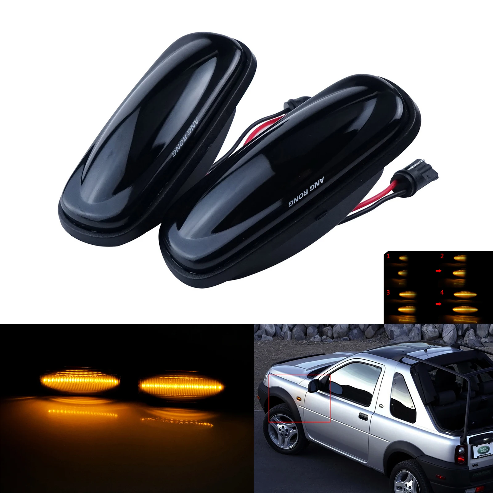 2x Dynamic LED Side Repeater Light Amber For Defender 90 110 98-16, Discovery 2 L318 98-04, Freelander L314 98-06
2x Dynamic LED Side Repeater Light Amber For Defender 90 110 98-16, Discovery 2 L318 98-04, Freelander L314 98-06