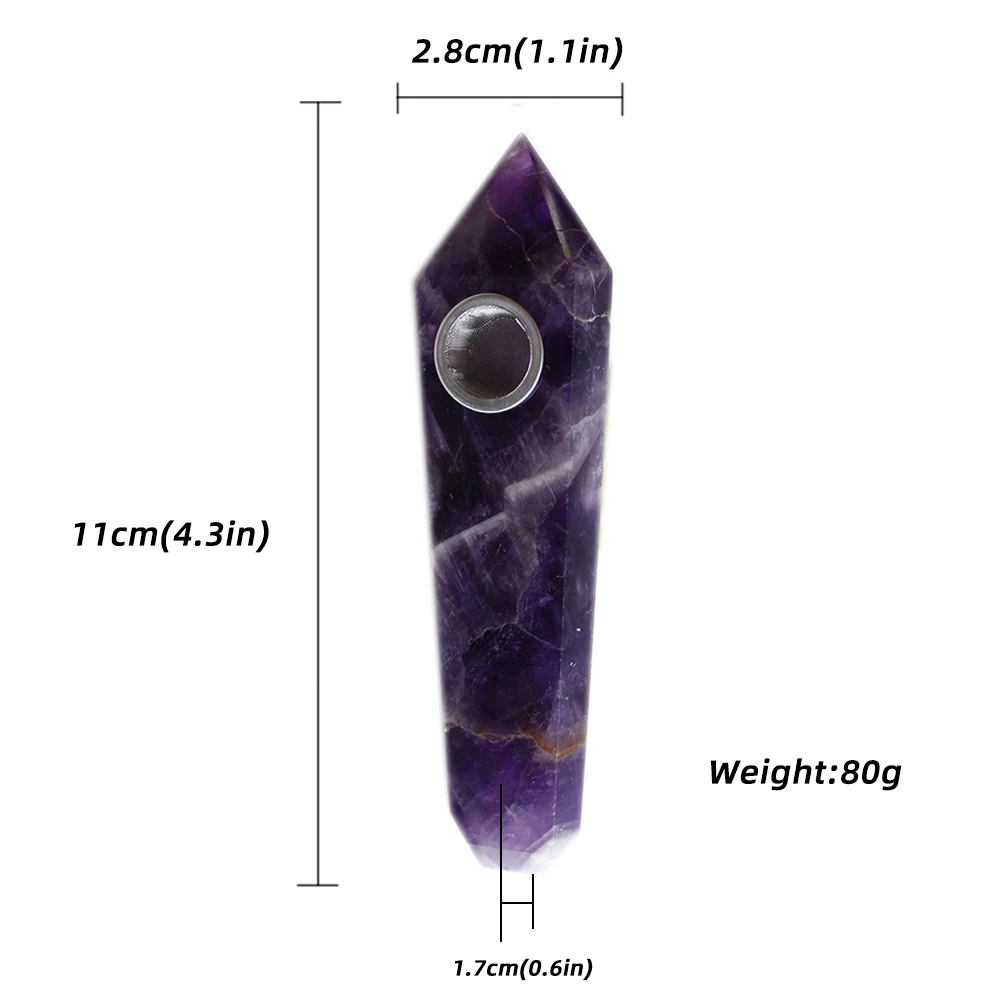 Natural Quartz Smoking Pipe Crystal Stone Obelisk Wand Point Cigars Pipes Smoking Pipes Healing With Metal Filter Decoration
Natural Quartz Smoking Pipe Crystal Stone Obelisk Wand Point Cigars Pipes Smoking Pipes Healing With Metal Filter Decoration