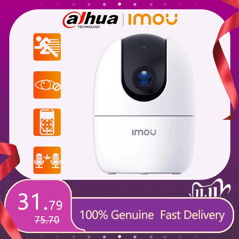 IP-камера видеонаблюдения Dahua Imou Ranger 2, Wi-Fi, 1080P, ночное видение, для домашней безопасности, с датчиком движения, двусторонняя
IP-камера видеонаблюдения Dahua Imou Ranger 2, Wi-Fi, 1080P, ночное видение, для домашней безопасности, с датчиком движения, двусторонняя
