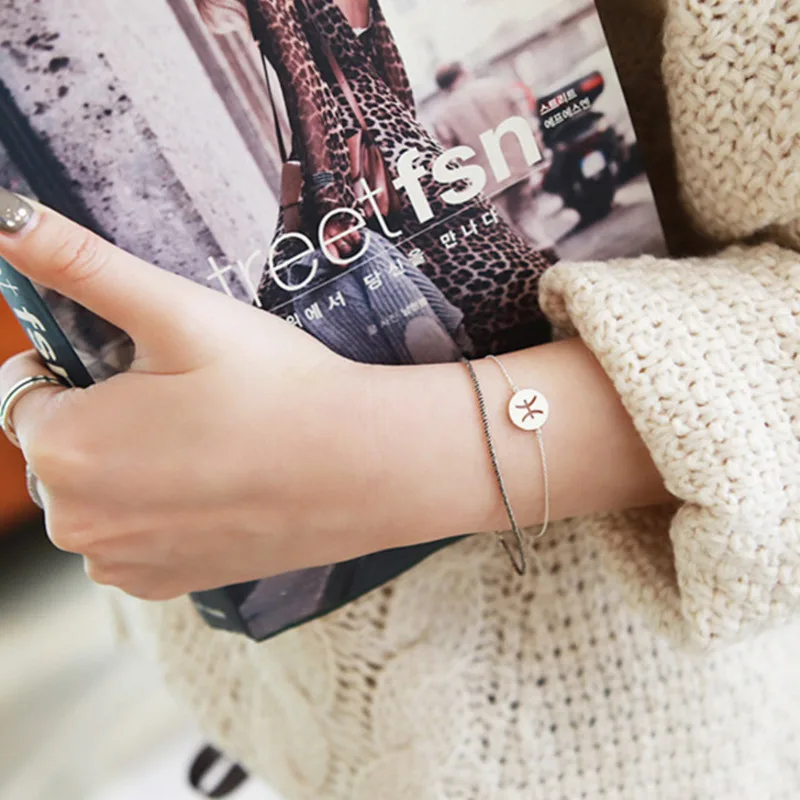 Simple 12 Constellation Bracelet Trendy Jewelry Korean Style 925 Sterling Silver Bracelet For Women Party Gift For Girlfriend
Simple 12 Constellation Bracelet Trendy Jewelry Korean Style 925 Sterling Silver Bracelet For Women Party Gift For Girlfriend