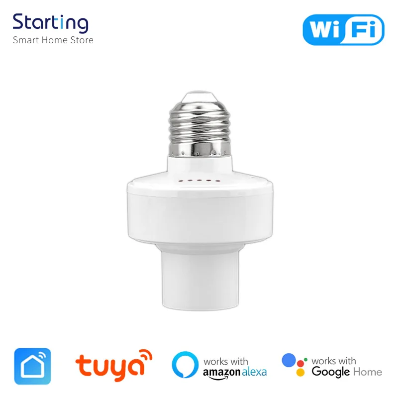 Tuya WiFi+RF433 Smart Light Bulb Adapter Lamp Holder Base Smart Life App Control Smart Home Voice Support Alexa Google Home
Tuya WiFi+RF433 Smart Light Bulb Adapter Lamp Holder Base Smart Life App Control Smart Home Voice Support Alexa Google Home