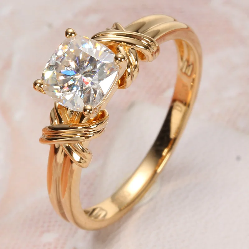 100% 18K gold ring and moissanite diamond D VVS Luxury wedding ring With national certificate SW7
100% 18K gold ring and moissanite diamond D VVS Luxury wedding ring With national certificate SW7
