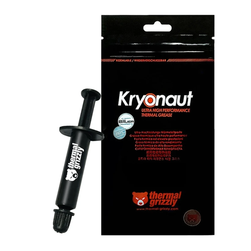 100% Original Thermal Grizzly Kryonaut Paste for CPU GPU Cooler Grease 12.5W/m.k Conductive Heatsink Plaster Drop Shipping
100% Original Thermal Grizzly Kryonaut Paste for CPU GPU Cooler Grease 12.5W/m.k Conductive Heatsink Plaster Drop Shipping