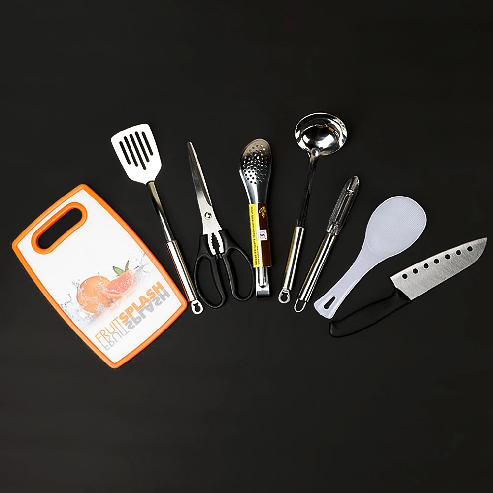 Outdoor Picnic Campping Cookware Set 8PCS Fork Knife Utensil Scissors Spoon Set Stainless Steel Picnic Tableware Flatware
Outdoor Picnic Campping Cookware Set 8PCS Fork Knife Utensil Scissors Spoon Set Stainless Steel Picnic Tableware Flatware