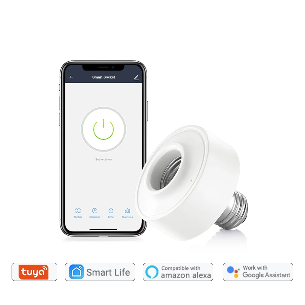 Tuya Smart Life WiFi Light Socket Lamp Holder Remote Control Led Bulb Google Home Echo Alexa Voice Control
Tuya Smart Life WiFi Light Socket Lamp Holder Remote Control Led Bulb Google Home Echo Alexa Voice Control