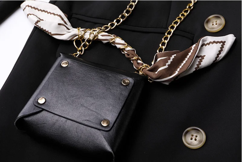 Black Vintage Women Chain-bag Blazer New Lapel Long Sleeve Loose Fit Jacket Fashion Tide Spring Autumn 2021 1DD0871
Black Vintage Women Chain-bag Blazer New Lapel Long Sleeve Loose Fit Jacket Fashion Tide Spring Autumn 2021 1DD0871