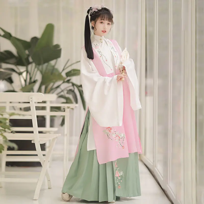 Женский костюм Hanfu с вышитыми цветами, летний костюм для представлений в полную длину, костюм феи для косплея, 3 шт.
Женский костюм Hanfu с вышитыми цветами, летний костюм для представлений в полную длину, костюм феи для косплея, 3 шт.