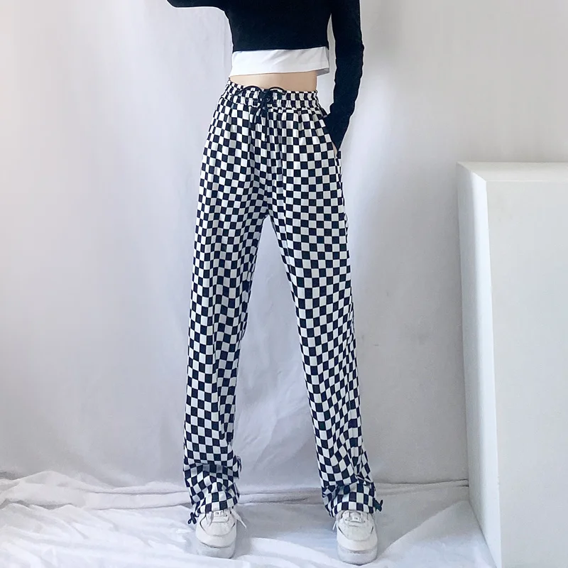 Hong Kong Style Retro High Waist Mop Trousers Loose Black and White Chessboard Plaid Pants Spring and Autumn Straight Casual
Hong Kong Style Retro High Waist Mop Trousers Loose Black and White Chessboard Plaid Pants Spring and Autumn Straight Casual