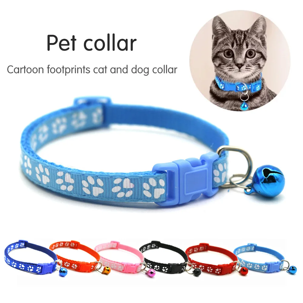 Cat Footprints, Buckle Cat Collar Fabric Cat Collar Pet Anti-Lost Collar Cat Paw Printing Collar Pet Adjustable Bell Collar
Cat Footprints, Buckle Cat Collar Fabric Cat Collar Pet Anti-Lost Collar Cat Paw Printing Collar Pet Adjustable Bell Collar