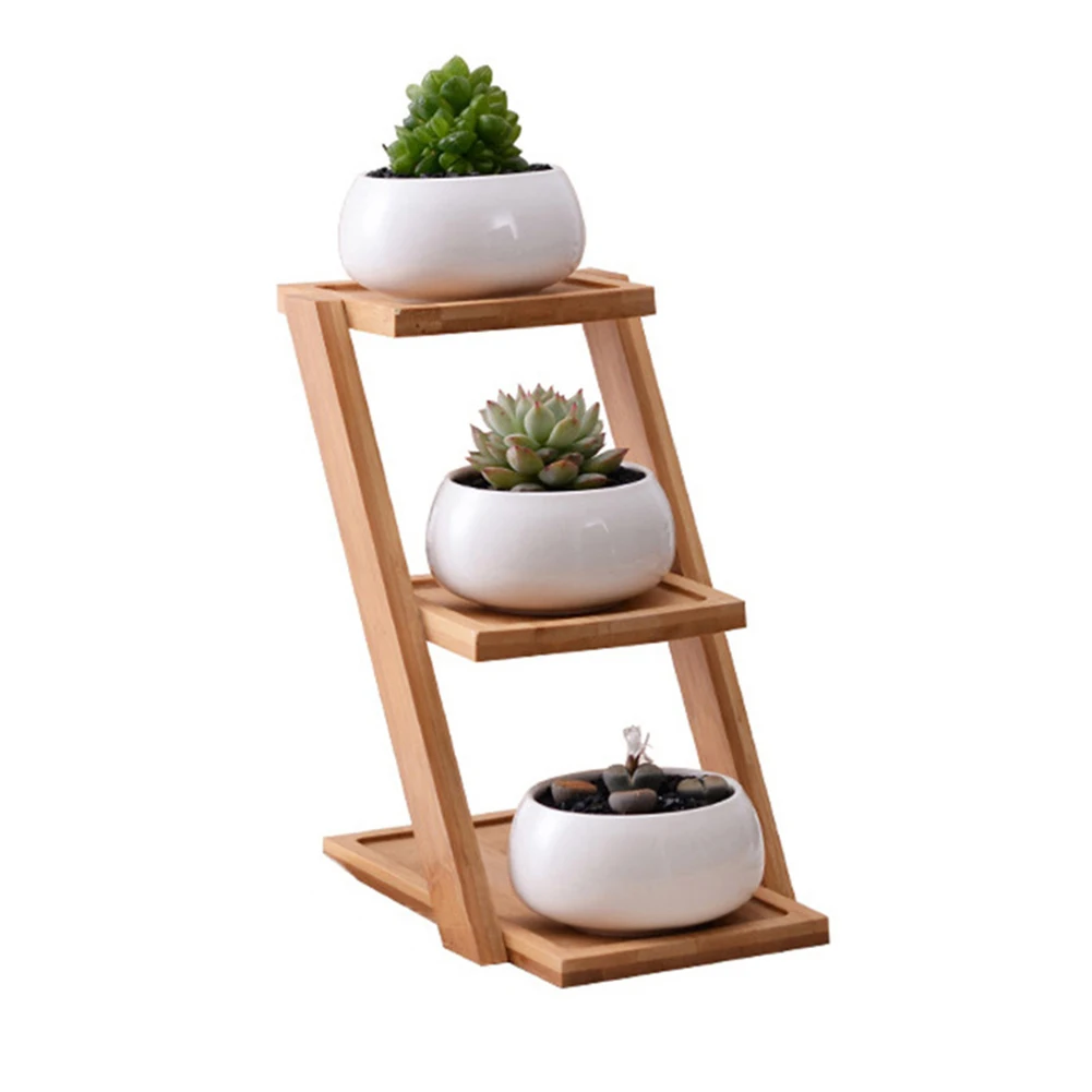 Economic 3 Tiers Plant Holder Desktop Mini Flower Bamboo Stand with 3 Ceramic Pots for Indoor Living Room Balcony Office ds99
Economic 3 Tiers Plant Holder Desktop Mini Flower Bamboo Stand with 3 Ceramic Pots for Indoor Living Room Balcony Office ds99