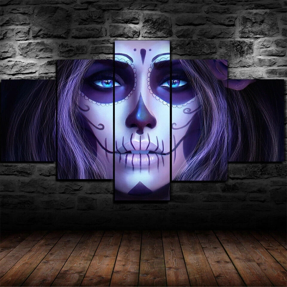 Face Skull Day of the Dead 5 piece Wall Art Canvas Print Posters Paintings Oil Painting Living Room Home Decor Pictures Frame
Face Skull Day of the Dead 5 piece Wall Art Canvas Print Posters Paintings Oil Painting Living Room Home Decor Pictures Frame
