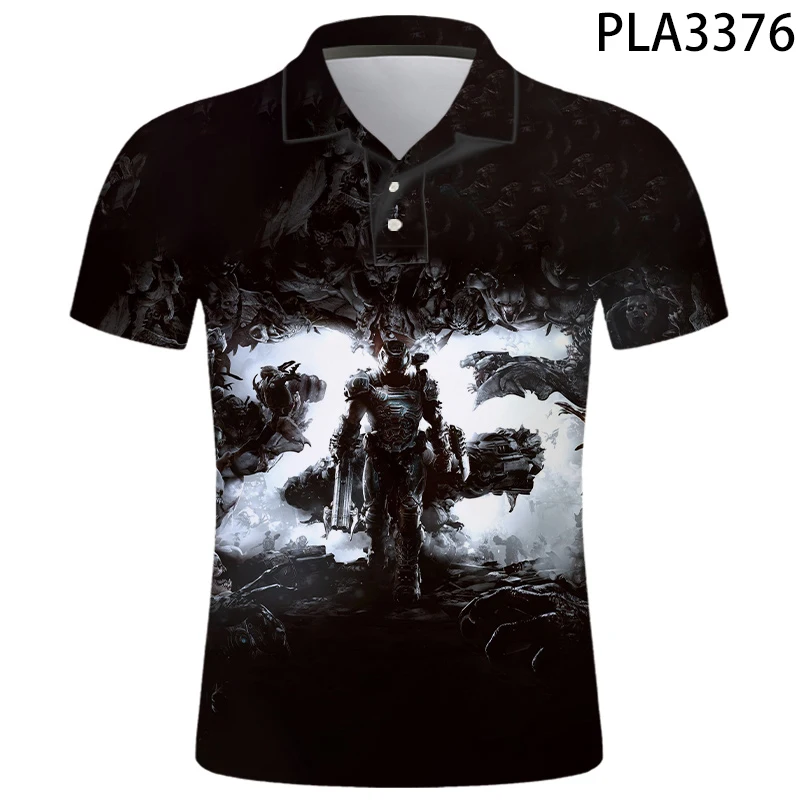Мужская летняя рубашка-поло с коротким рукавом и 3D-принтом
Мужская летняя рубашка-поло с коротким рукавом и 3D-принтом