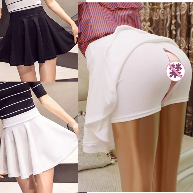 Уличная Сексуальная юбка А-силуэта женские безопасные короткие брюки Пикантные