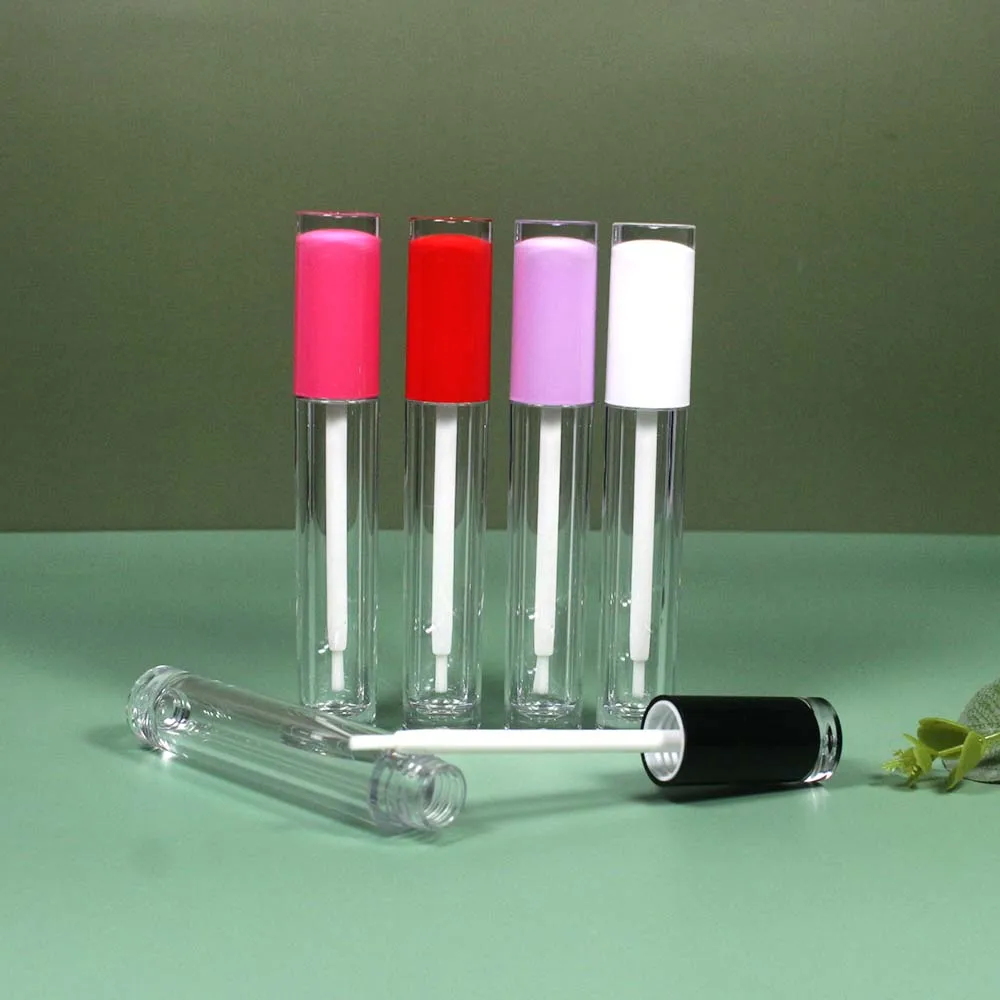 New 5Ml Plastic Clear Thick Wall Lip Gloss Tube Cosmetic Red Black Cover With Nylon Lip Brush Lipgloss Packaging Container
New 5Ml Plastic Clear Thick Wall Lip Gloss Tube Cosmetic Red Black Cover With Nylon Lip Brush Lipgloss Packaging Container