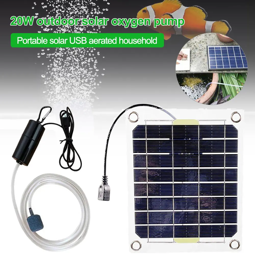 20W Solar Water Fish Air Pump Pool Oxygenator Tank Pond Air Oxygen Pump Aerator Water Pump Garden Decor
20W Solar Water Fish Air Pump Pool Oxygenator Tank Pond Air Oxygen Pump Aerator Water Pump Garden Decor