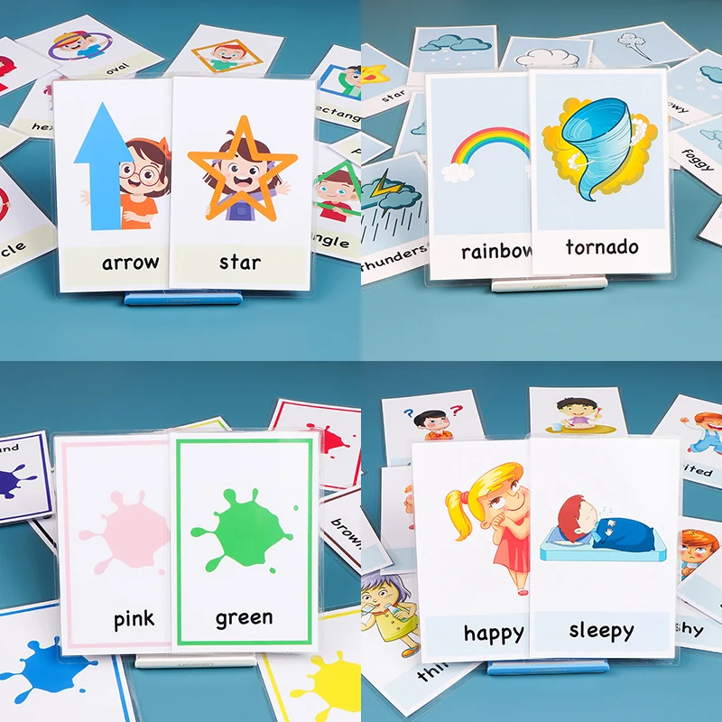 1 комплект для маленьких детей карточки Цвет/Форма погодным условиям эмоции