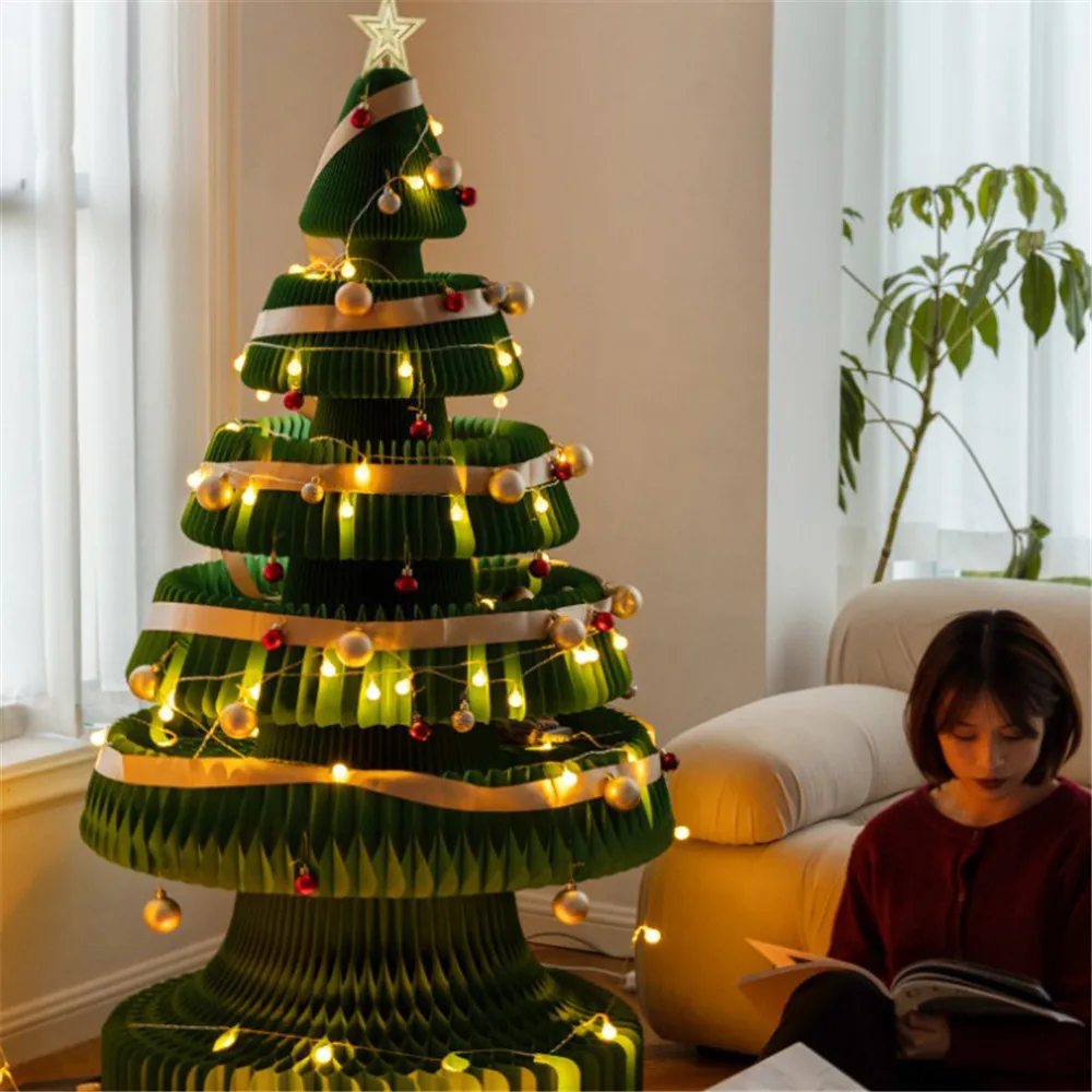 2022 New Kraft Paper Folding Christmas Tree Shopping Mall Household Decoration Props Xmas Tree Party Ornaments Navidad
2022 New Kraft Paper Folding Christmas Tree Shopping Mall Household Decoration Props Xmas Tree Party Ornaments Navidad