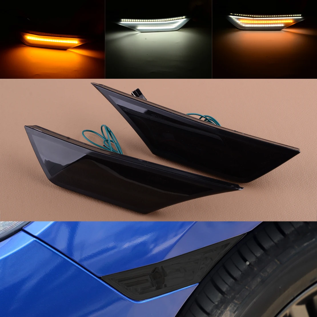 Pair Smoke Lens LED Side Marker Fender Light Turn Signal Lamp DRL White 33800-TBA-A02 Fit for Honda Civic 2016-2020
Pair Smoke Lens LED Side Marker Fender Light Turn Signal Lamp DRL White 33800-TBA-A02 Fit for Honda Civic 2016-2020